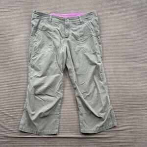 Kuhl Pants Womens 10 Capri Cropped Hiking Stretch Floral Embroidery Outdoor